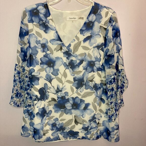 Calvin Klein Blouse, EUC, Size M - Picture 9 of 12
